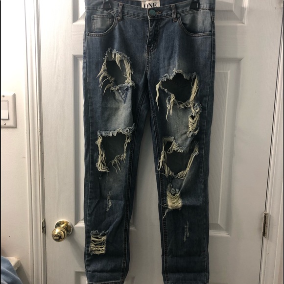 ONE Teaspoon Awesome Baggies 100% cotton Jeans - Picture 2 of 7